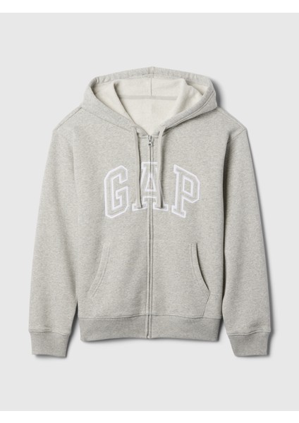Kadın Gri Gap Logo Fleece Fermuarlı Sweatshirt fiyatları