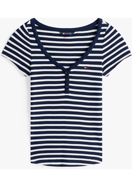 Tommy Hılfıger Tjw Slım Henley Waffle Ss T-Shirt indirimleri