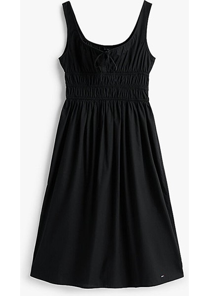 Tommy Hılfıger Tjw Rouche Mıdı Poplın Dress Ext Elbise indirimleri