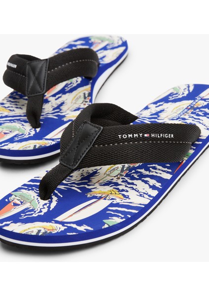 Tommy Hılfıger Hılfıger Surf Prınt Beach Sandal Terlik modelleri