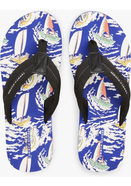 Tommy Hılfıger Hılfıger Surf Prınt Beach Sandal Terlik