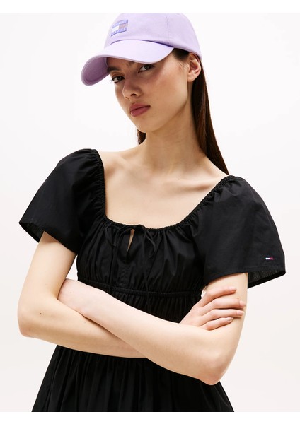 Tommy Hılfıger Tjw Rouche Mını Poplın Dress Ext Elbise fiyatları