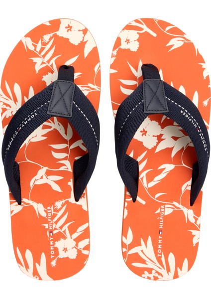 Tommy Hılfıger Hılfıger Flw Prınt Beach Sandal Terlik modelleri