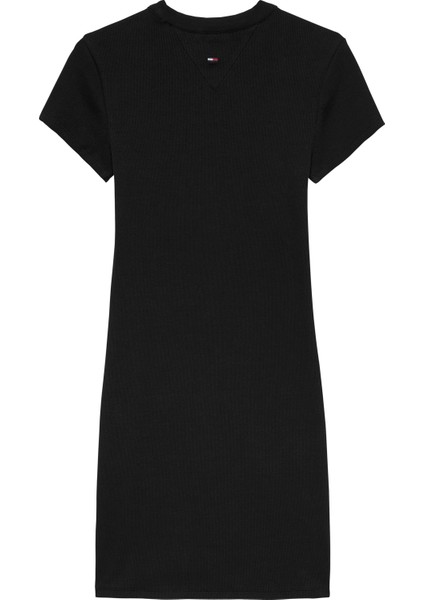 Tommy Hılfıger Tjw Scrıpt Mını Rıb Dress Ext Elbise modelleri