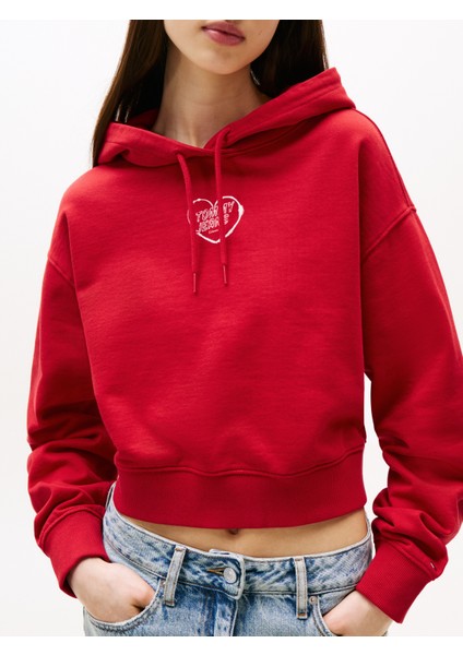 Tommy Hılfıger Tjw Rlx Crp Heart Hoodıe Sweatshirt modelleri