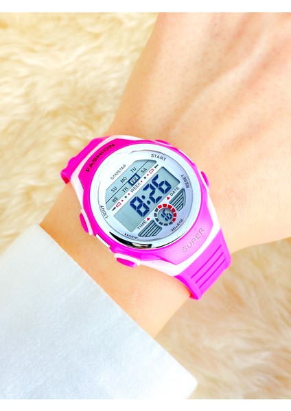 Alarmlı-Işıklı-Kronometreli-5 Atm Su Geçirmez-Hediyelik Çocuk Kol Saati