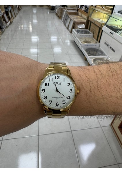 SMSTAR10 Sarı Metal Erkek Kol Saati