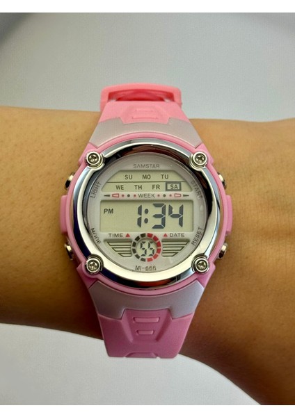 Alarmlı-Işıklı-Kronometreli-5 Atm Su Geçirmez-Hediyelik Çocuk Kol Saati