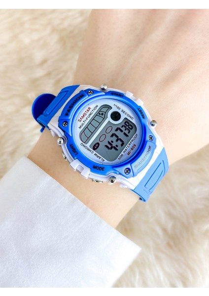 Alarmlı-Işıklı-Kronometreli-5 Atm Su Geçirmez-Hediyelik Çocuk Kol Saati