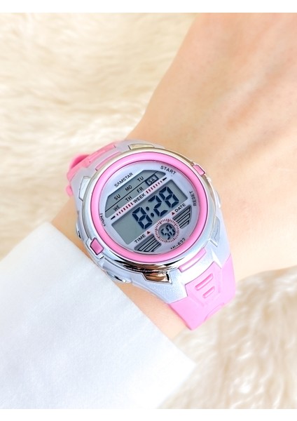 Alarmlı-Işıklı-Kronometreli-5 Atm Su Geçirmez-Hediyelik Çocuk Kol Saati