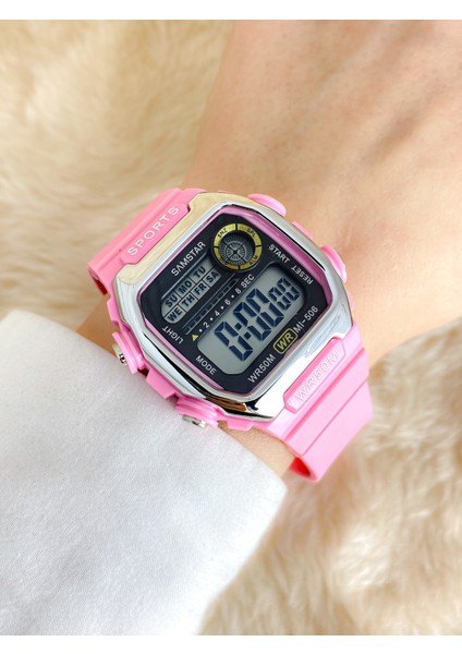 Alarmlı-Işıklı-Kronometreli-5 Atm Su Geçirmez-Hediyelik Çocuk Kol Saati