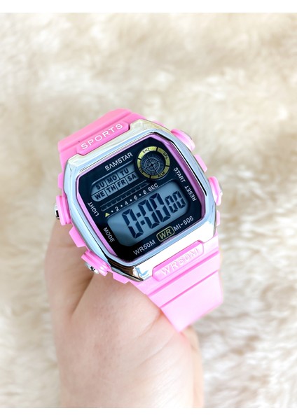 Alarmlı-Işıklı-Kronometreli-5 Atm Su Geçirmez-Hediyelik Çocuk Kol Saati fırsatları