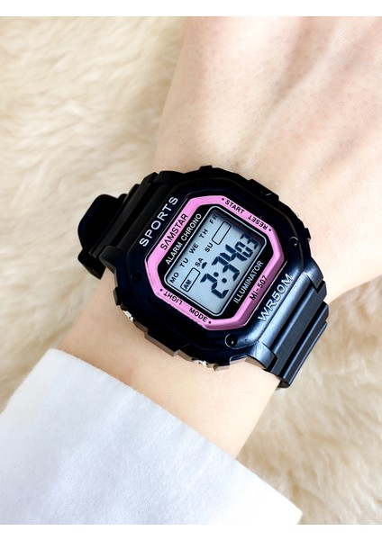 Alarmlı-Işıklı-Kronometreli-5 Atm Su Geçirmez-Hediyelik Çocuk Kol Saati