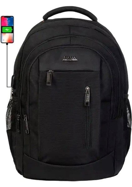 Dada Darbe Emici USB Aparatlı Su Geçirmez Kumaş Günlük Okul Sırt Çantası