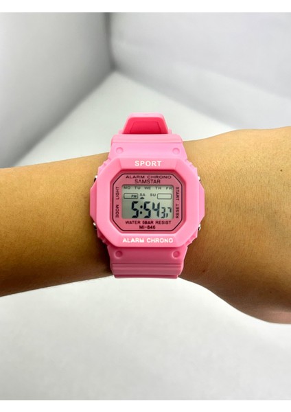 Alarmlı-Işıklı-Kronometreli-5 Atm Su Geçirmez-Hediyelik Çocuk Kol Saati