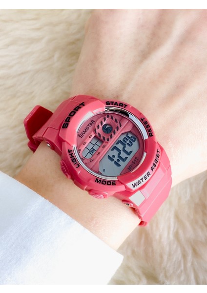 Alarmlı-Işıklı-Kronometreli-5 Atm Su Geçirmez-Hediyelik Çocuk Kol Saati