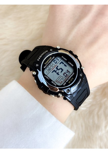 Alarmlı-Işıklı-Kronometreli-5 Atm Su Geçirmez-Hediyelik Çocuk Kol Saati