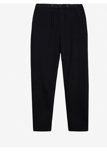 D5WM-PNT3805 Siyah Relaxed Düz Erkek Pantolon