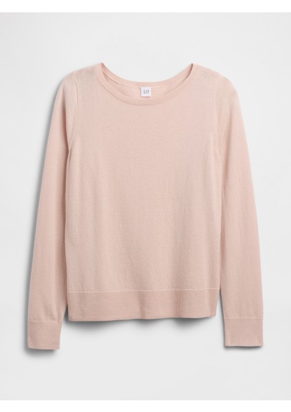 Kadın Açık Pembe Relaxed Knit Sweatshirt fiyatları