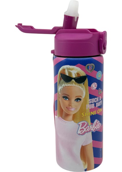 Çok Renkli Çocuk Matarası 3451-BARBIE Çelik Matara fiyatları
