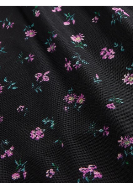 Kadın Çiçek Desenli Mesh Maxi Elbise indirimleri