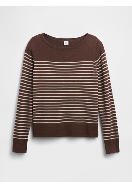 Kadın Kahverengi Striped Pullover fiyatları