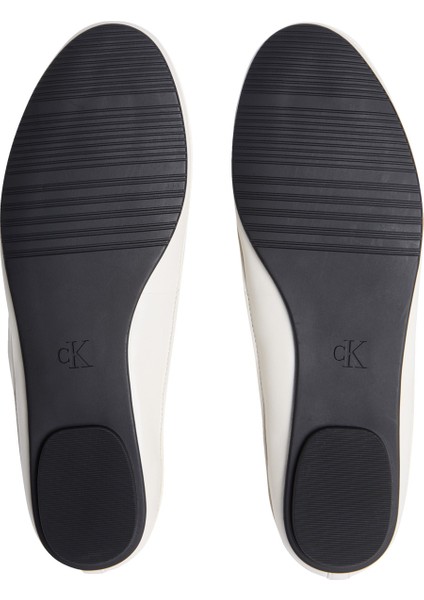 Deri Beyaz Kadın Babet HW0HW02656