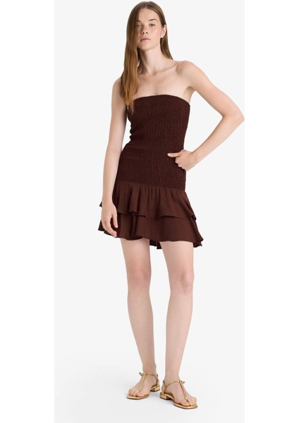 Straplez Gipeli Mini Elbise