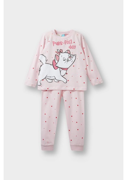 Kız Bebek Aristocats Pijama Takımı Uzun Kollu Üst Uzun Alt F4589A525AU