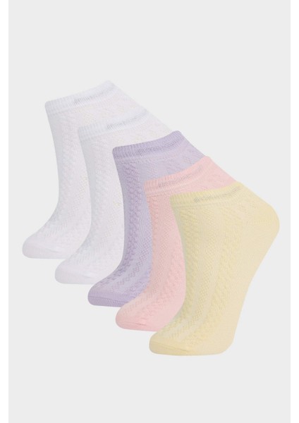Kız Çocuk 5'li Pamuklu Patik Çorap F9499A8NS