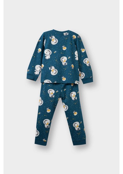 Erkek Bebek Snoopy Pijama Takımı Uzun Kollu Penye Üst Uzun Alt F3580A525AU fırsatları