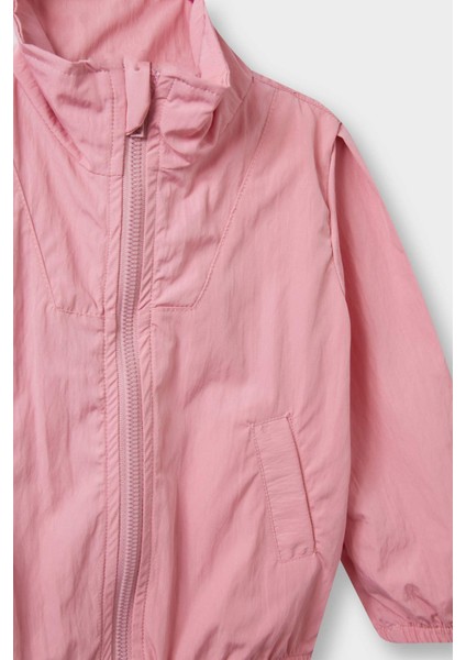 Kız Bebek Beli Lastikli Gömlek Yaka Fermuarlı Cepli Paraşüt Yağmurluk F8398A525AU fiyatları