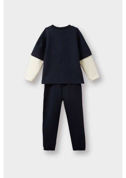 Erkek Bebek 2'li Takım Baskılı Sweatshirt Eşofman Altı G1561A525AU indirimleri