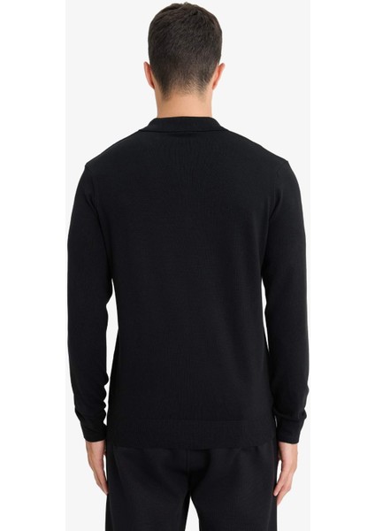 Standart Fit Polo Yaka Premium Düğmeli Triko Kazak D0454AX25AU