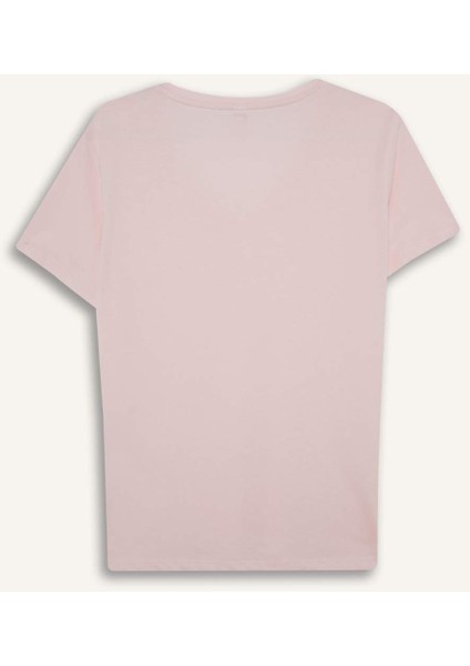 Pijama Takımı Regular Fit Kısa Kollu Üst Uzun Alt-Fall in Love F6987AX25AU