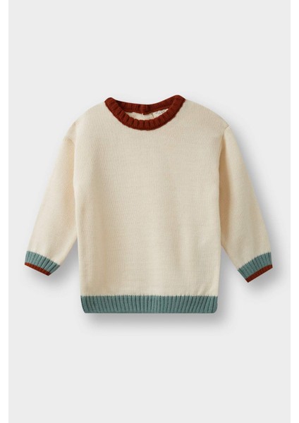 Erkek Bebek Bisiklet Yaka Triko Kazak F2585A525AU