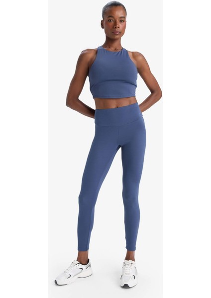 Fit Toparlayıcı Yüksek Bel Esnek Kumaş Basic Sporcu Tayt B4147AX25AU