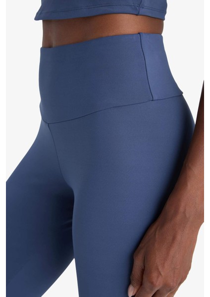 Fit Toparlayıcı Yüksek Bel Esnek Kumaş Basic Sporcu Tayt B4147AX25AU