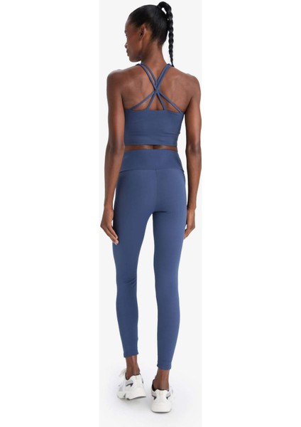 Fit Toparlayıcı Yüksek Bel Esnek Kumaş Basic Sporcu Tayt B4147AX25AU