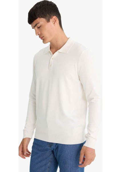 Standart Fit Polo Yaka Premium Düğmeli Triko Kazak D0454AX25AU modelleri