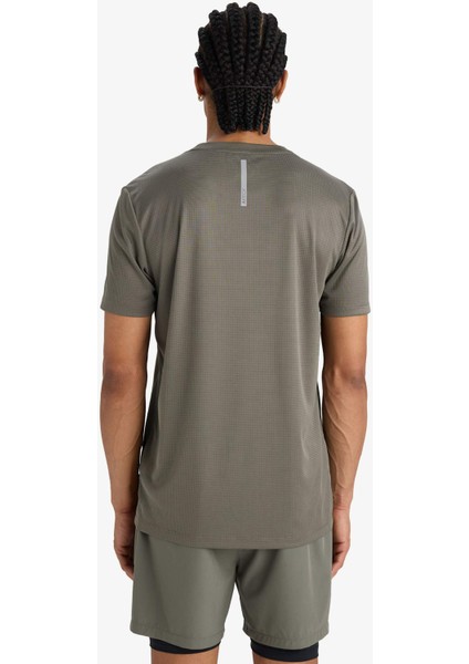 Fit Slim Fit Dar Kesim Bisiklet Yaka Çabuk Kuruyan Nefes Alabilen Esnek Kumaş Baskılı Sporcu Kısa Kollu Tişört E9318AX25AU