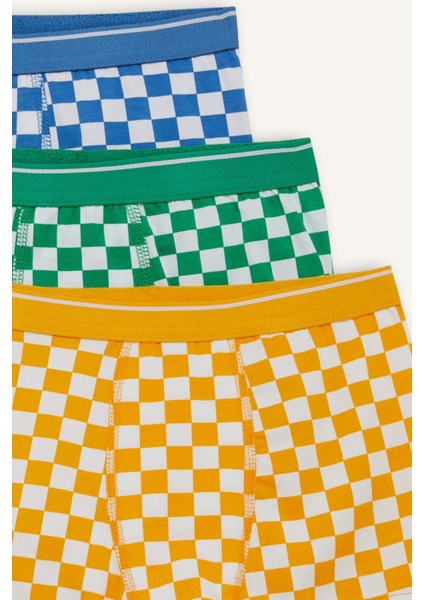 Erkek Çocuk Dama Desenli 3'lü Boxer F7730A825AU fırsatları