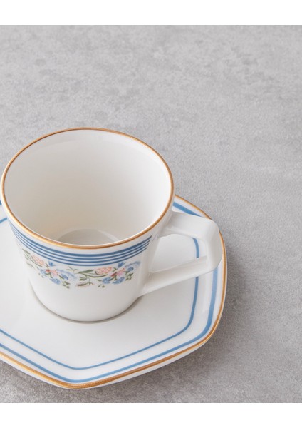 Velour Bone Porselen 12 Parça 6 Kişilik Kahve Fincan Takımı 80 ml Mavi Gold fırsatları