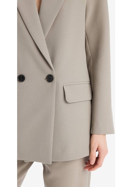 Oversize Geniş Kalıp Ceket Yaka Blazer Ceket C2457AX25SP indirimleri