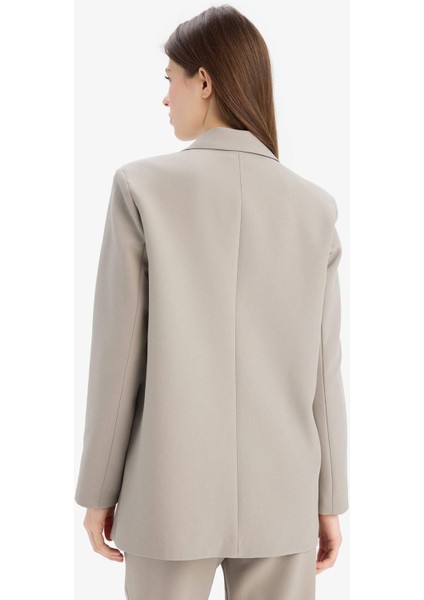 Oversize Geniş Kalıp Ceket Yaka Blazer Ceket C2457AX25SP