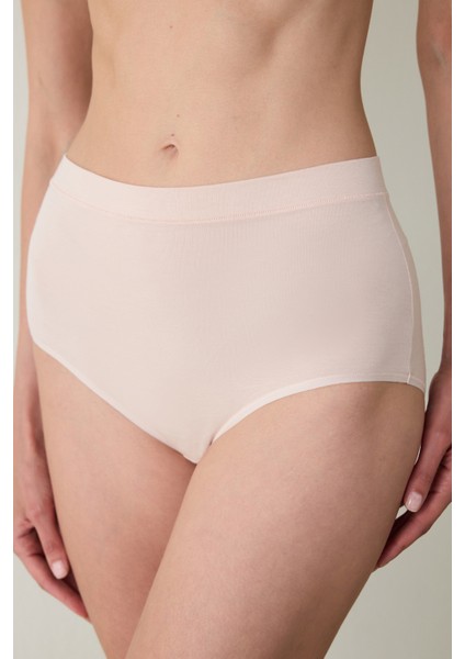 Aging Açık Bej Collagen Etkili Yüksek Bel Slip Külot