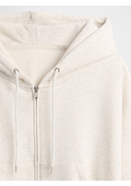 Kadın Krem Vintagesoft Fermuarlı Wedge Sweatshirt fırsatları