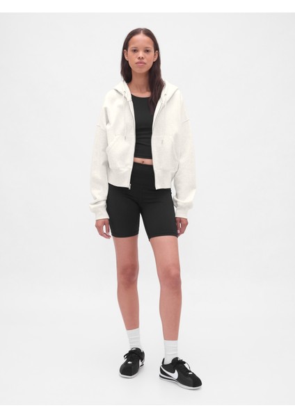 Kadın Krem Vintagesoft Fermuarlı Wedge Sweatshirt