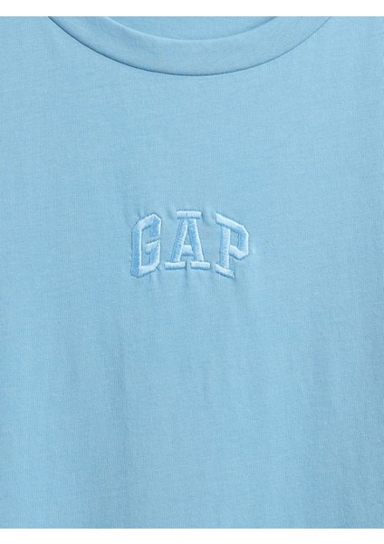 Kadın Mavi Arch Gap Logo T-Shirt modelleri