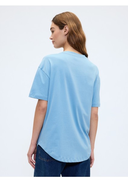 Kadın Mavi Arch Gap Logo T-Shirt fırsatları